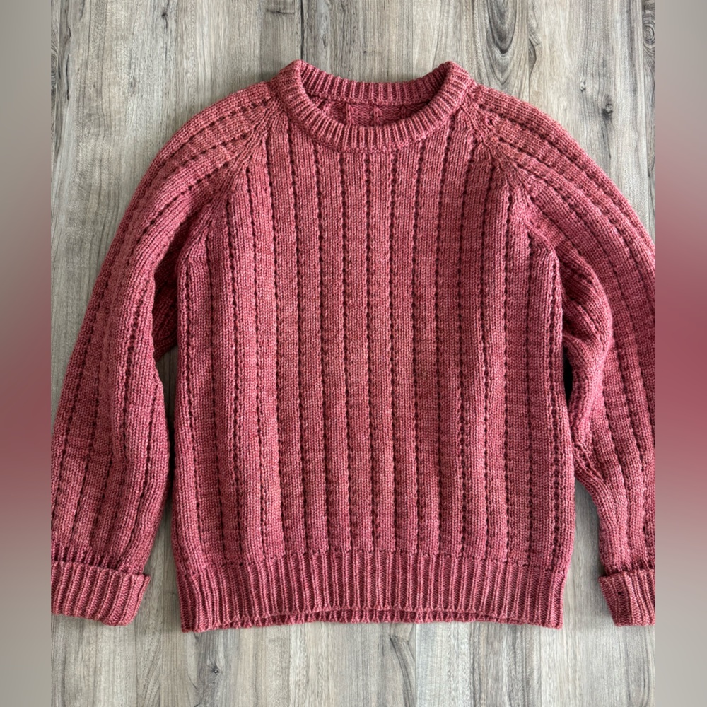 Vintage Rose Cable Knit Sweater - Picture 3 of 15